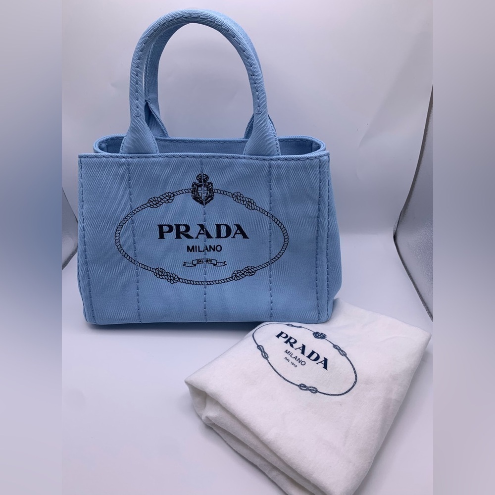 Prada Canapa Logo Tote - Beautiful Blue 🩵 - Picture 12 of 12
